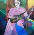 Woman with Guitar Aristarkh Vasilevich Lentulov